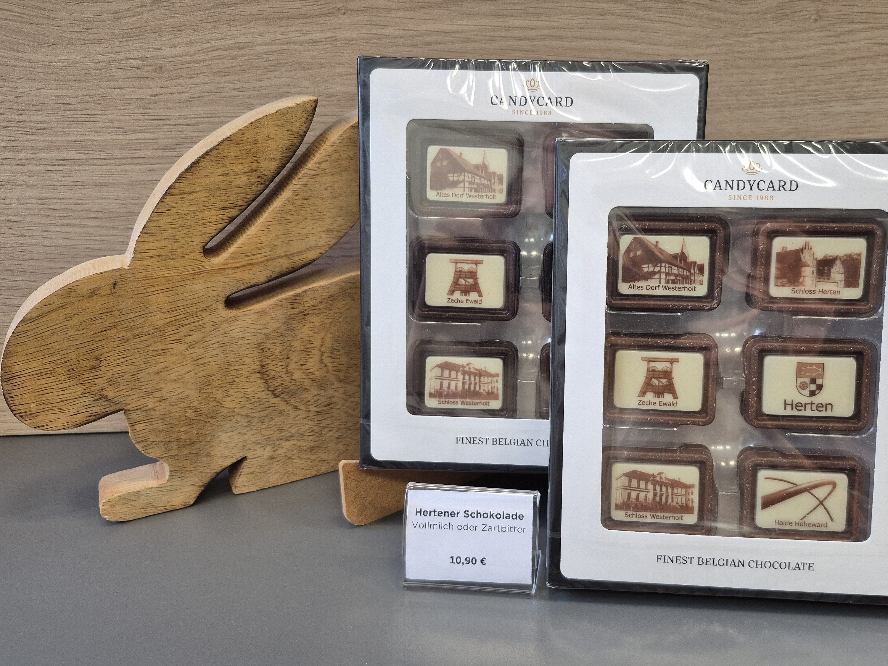 Schokolade mit Hertener Motiven - Vollmilch oder Zartbitter